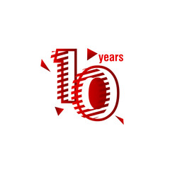 Fototapeta na wymiar 10 Year Anniversary Celebration Vector Template Design Illustration