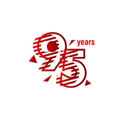 95 Years Anniversary Celebration Vector Template Design Illustration