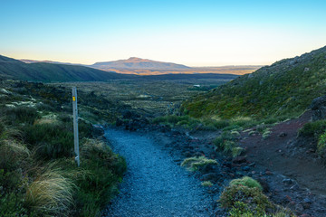 tongariro alpine crossing,sunrise,volcanic crater,new zealand 1