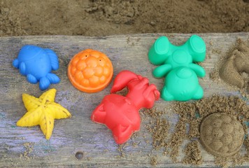 toys on sand