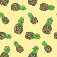 Seamless Vector Pineapple Pattern