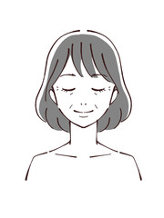 美容　シニア女性の顔