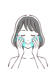 美容　シニア女性の顔