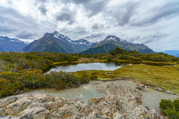 lakes on key summit track, southern alps, new zealand 2