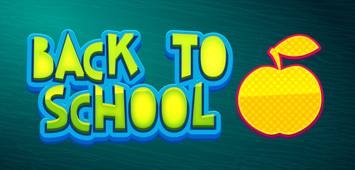 Back to school and educational, sale banner.