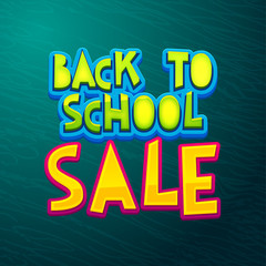 Back to school and educational, sale banner.