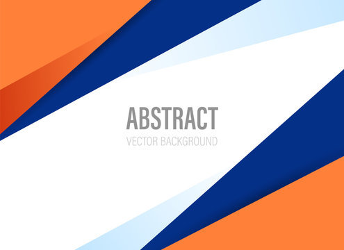 polygonal geometric abstract background with orange and dark blue color with modern style shape - vector illustration