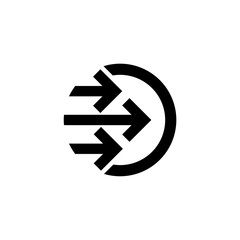 Transfer In Icon, sign, logo