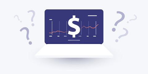     Business or Data Analysis, Audit or Financial Statistics, Investment Advice Design Concept with Euro Sign. Landing Page Template. Vector Illustration 