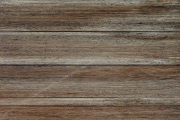Close-up of wall made of wooden planks. Old dark brown wooden wall background texture.