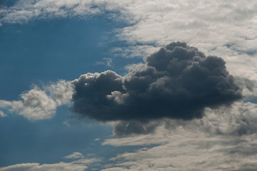 fluffy clouds on a sunny day