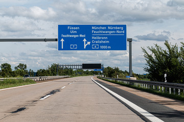 Autobahnkreuz A6 - A7, Autobahn Deutschland