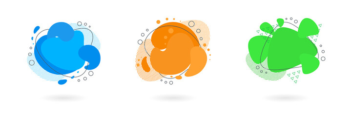 Set of modern abstract vector banners. Dynamical colored forms and line. Template for the design of a logo, flyer or presentation