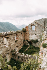 Fototapeta premium Sights and views in Montenegro. Panorama of the evening Kotor from the mountain.