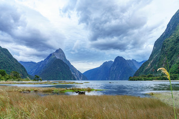 towering peaks at natural wonder milford sound, fjordland, new zealand 12