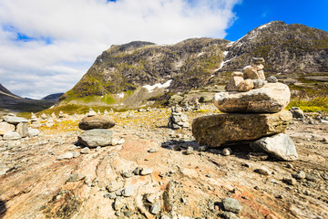 Mountains rock landscape along Trollstigen, Norway