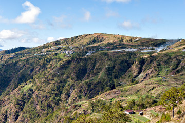 Terraced fields in the mountain area in Luzon island in the Philippines