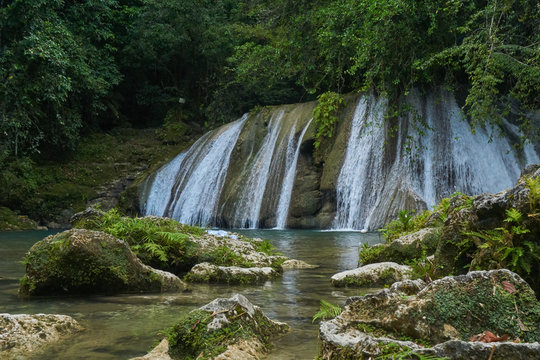 Beautiful Waterfall At Reach Falls Jamaica