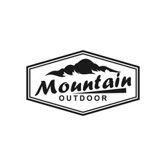 vector mountain and outdoor adventures logo design inspiration