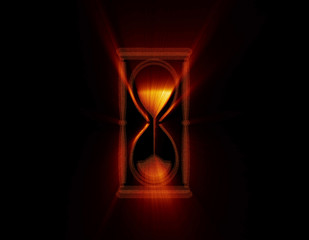 Glowing hourglass