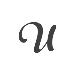 letter 4u curves symbol logo vector