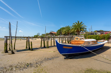 CAP FERRET (Bassin d'Arcachon, France), le Mimbeau à marée basse