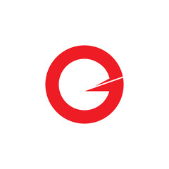 letter g circle geometric rotate arrow logo vector