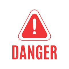 Warning icon. The attention icon. Danger symbol. Alert icon
