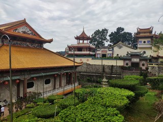 Georgetown, Penang, Malaysia - June 15 2019: Kek Lok Si temple in Penang island