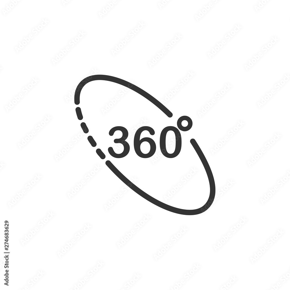 Poster angel 360 degree icon template black color editable. angel 360 degree symbol flat vector sign isolat