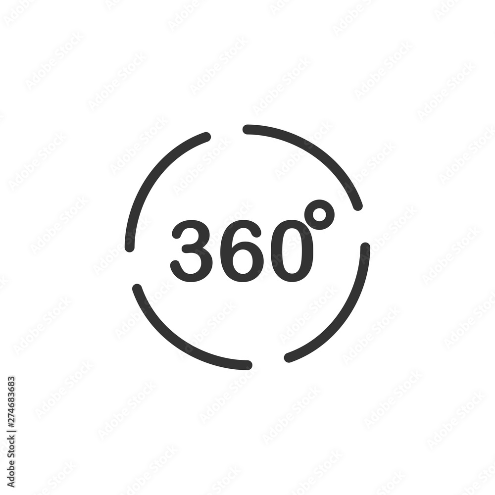 Poster angel 360 degree icon template black color editable. angel 360 degree symbol flat vector sign isolat