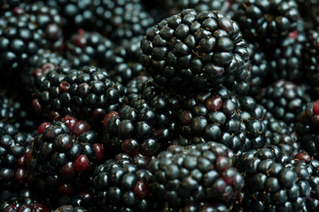 Close up of fresh blackberries