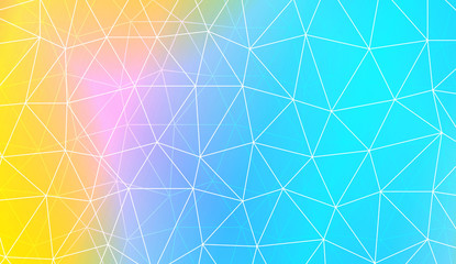 Fototapeta premium Modern geometrical abstract background with polygonal pattern with triangles elements Template for wallpaper, interior design, decoration, scrapbooking page. Vector illustration. Gradient color.