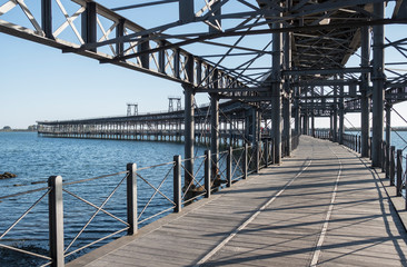 Fototapeta premium Puerto del Rio Tinto, Huelva, Andalucia, Spain. 