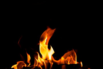 Fototapeta premium Abstract fire on black background