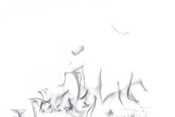Abstract fire on white background