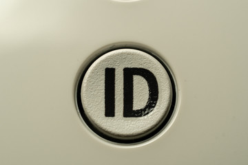 ID button of Photocopier machine macro shot