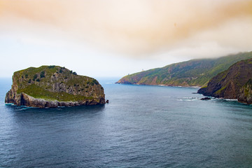 coastal landscape in gaztelugatxe, basque country, spain