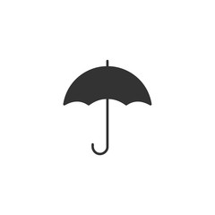 Umbrella icon template black color editable. Umbrella symbol Flat vector sign isolated on white background. Simple logo vector illustration for graphic and web design.