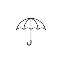 Umbrella icon template black color editable. Umbrella symbol Flat vector sign isolated on white background. Simple logo vector illustration for graphic and web design.