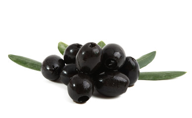 black olives isolated