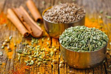  all indian spices , cooking background 