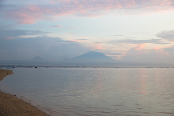 Batur Volcano eruption in Bali island, Indonesia