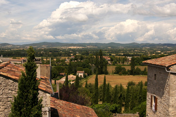 Fototapeta na wymiar Mont Lozère, vue de Barjac