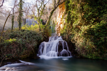 Waterfall at Monasterio de Piedra Natural Park, Zaragoza province, Spain