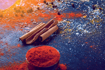  all indian spices , cooking background 