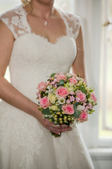 bride with bouquet