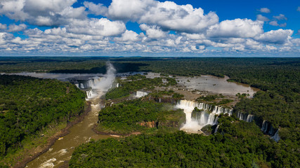 Fototapeta na wymiar Argentina - Iguazu - Waterfalls - Aerial View