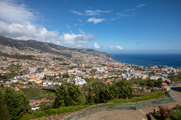 Fototapeta premium Panoramic view of Funchal on Madeira Island. Portugal