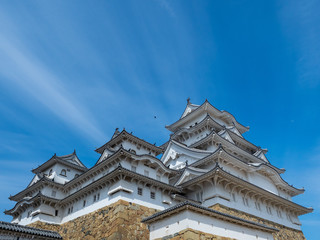 Fototapeta na wymiar Landscape of Himeji Castle in spring.
